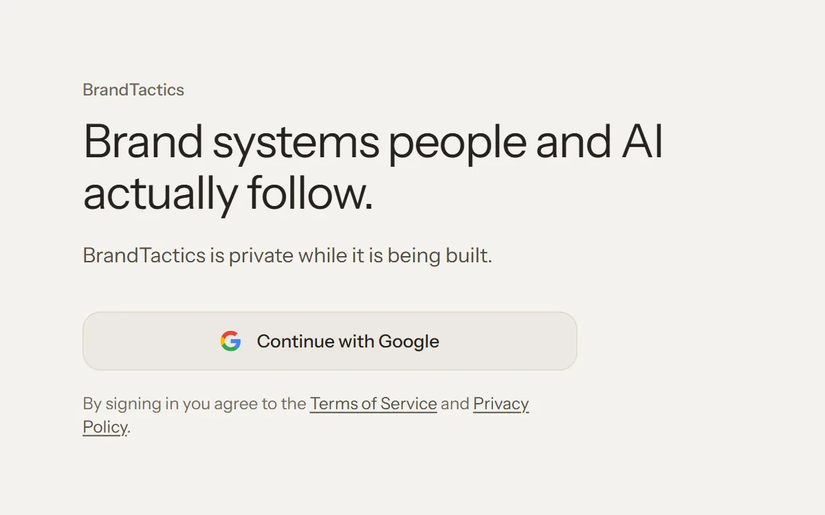 BrandTactics: brand systems people and AI actually follow